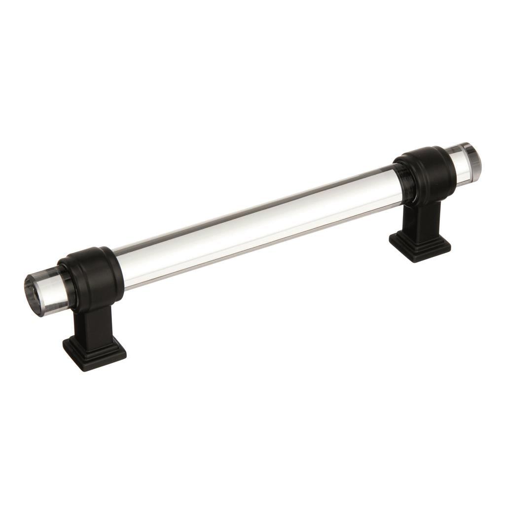AMEROCK Glacio Glass Handle Cabinet Pull in Clear and Black Bronze (+5 Sizes)