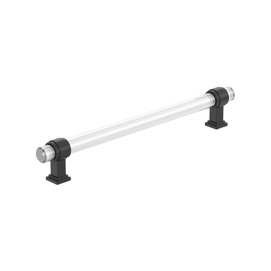 AMEROCK Glacio Glass Handle Cabinet Pull in Clear and Black Bronze (+5 Sizes)