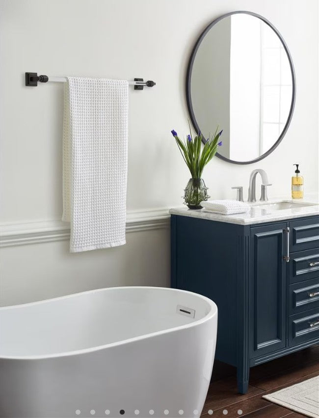 AMEROCK Glacio Glass Handle Cabinet Pull in Clear and Oil Rubbed Bronze (+5 Sizes)