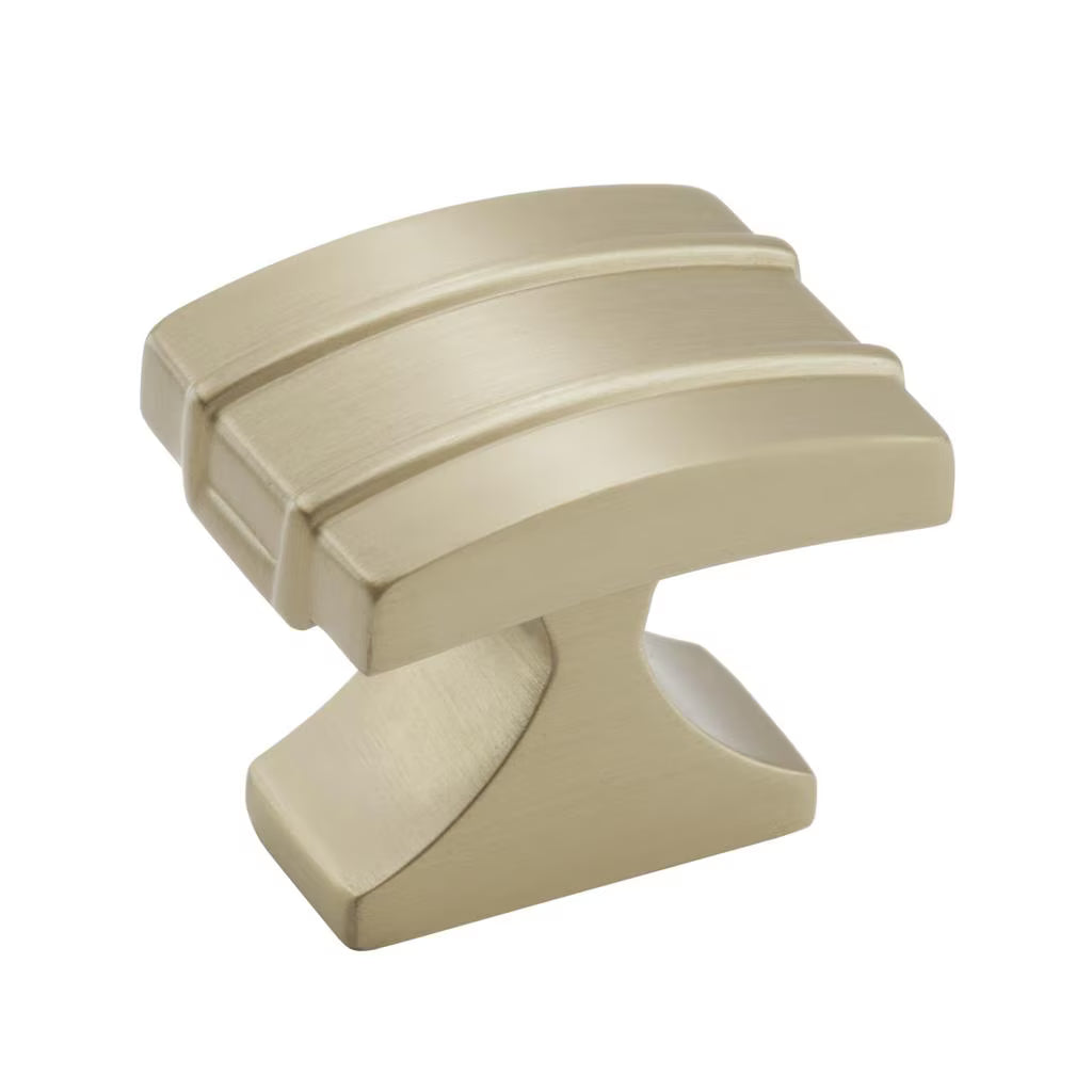 AMEROCK Davenport Rectangle Cabinet Knob in Golden Champagne (+2 Sizes)