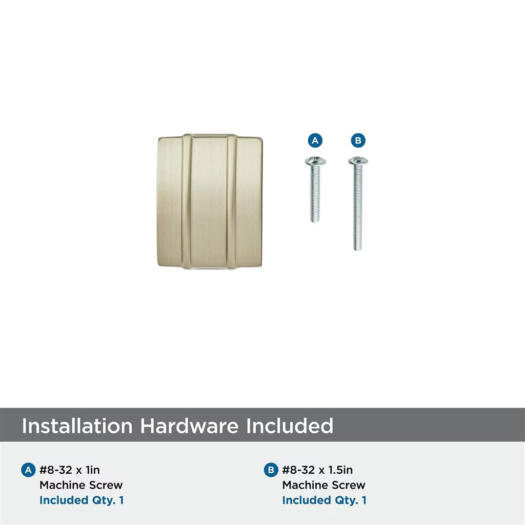AMEROCK Davenport Rectangle Cabinet Knob in Golden Champagne (+2 Sizes)