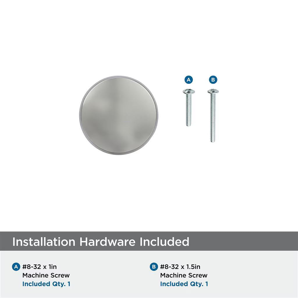 AMEROCK Blackrock Round Cabinet Knob in Polished Nickel (+2 Sizes)