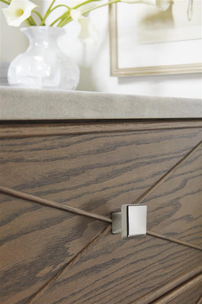 AMEROCK Blackrock Square Cabinet Knob in Polished Nickel (+2 Sizes)