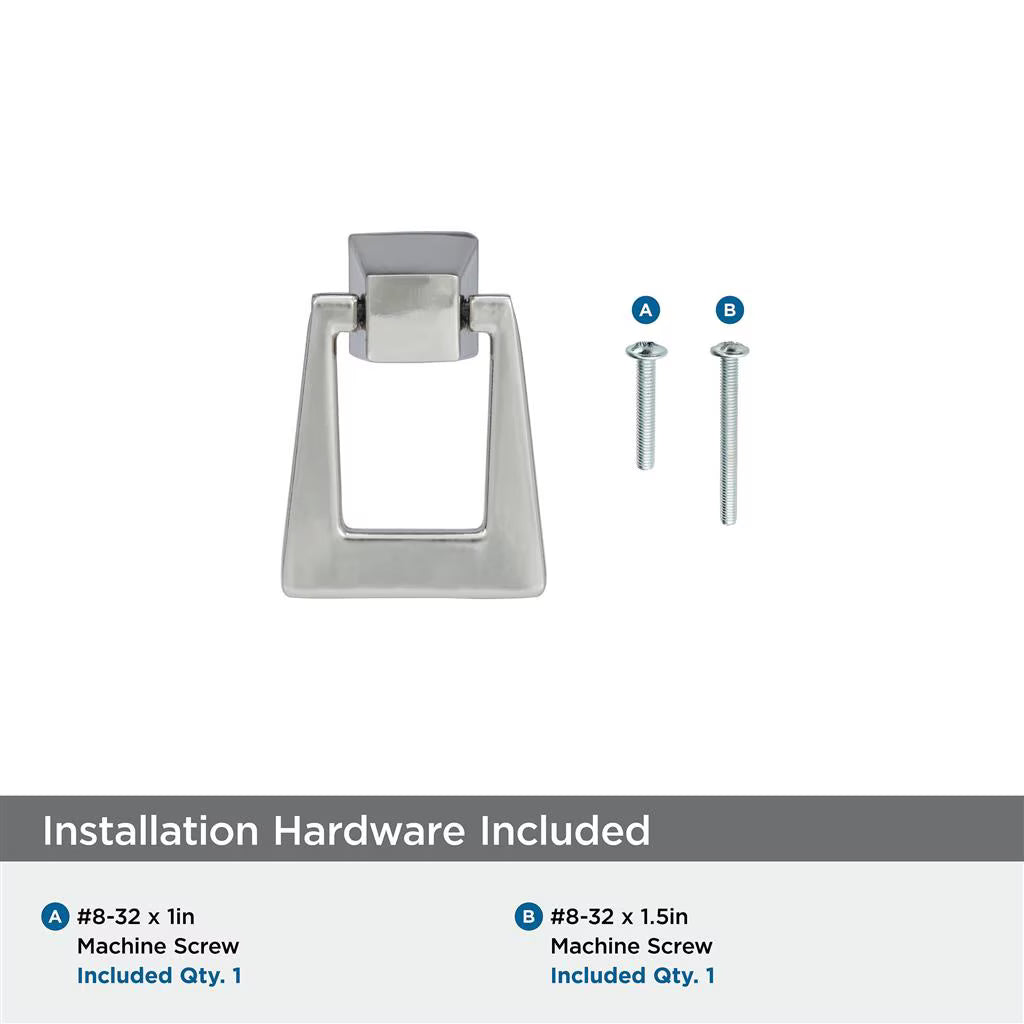 AMEROCK Blackrock 1-13/16" Long Pendant Pull in Polished Nickel