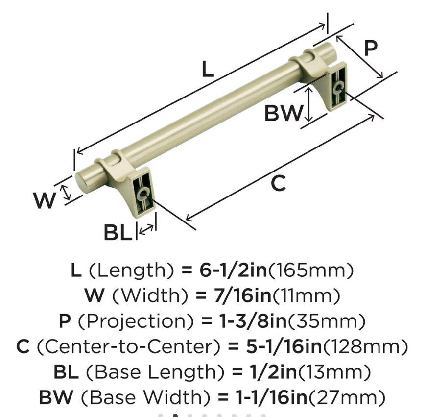 AMEROCK Davenport Handle Pull in Golden Champagne (+8 Sizes)