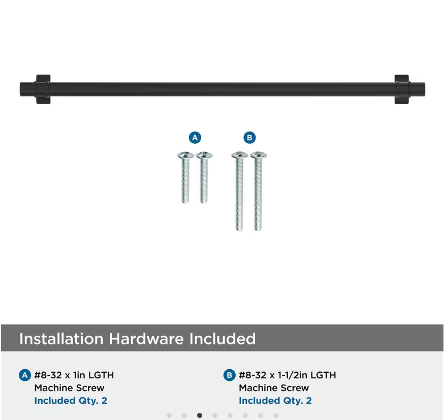 AMEROCK Davenport Handle Pull in Matte Black (+8 Sizes)