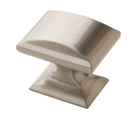 AMEROCK Candler Rectangle Cabinet Knob in Satin Nickel (+2 Sizes)