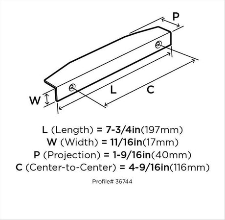 Amerock Aloft Edge Pulls in Polished Nickel