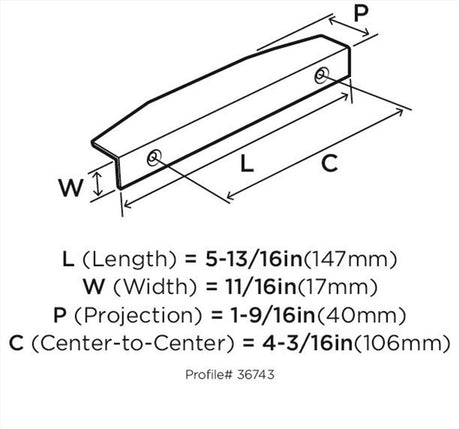Amerock Aloft Edge Pulls in Polished Nickel