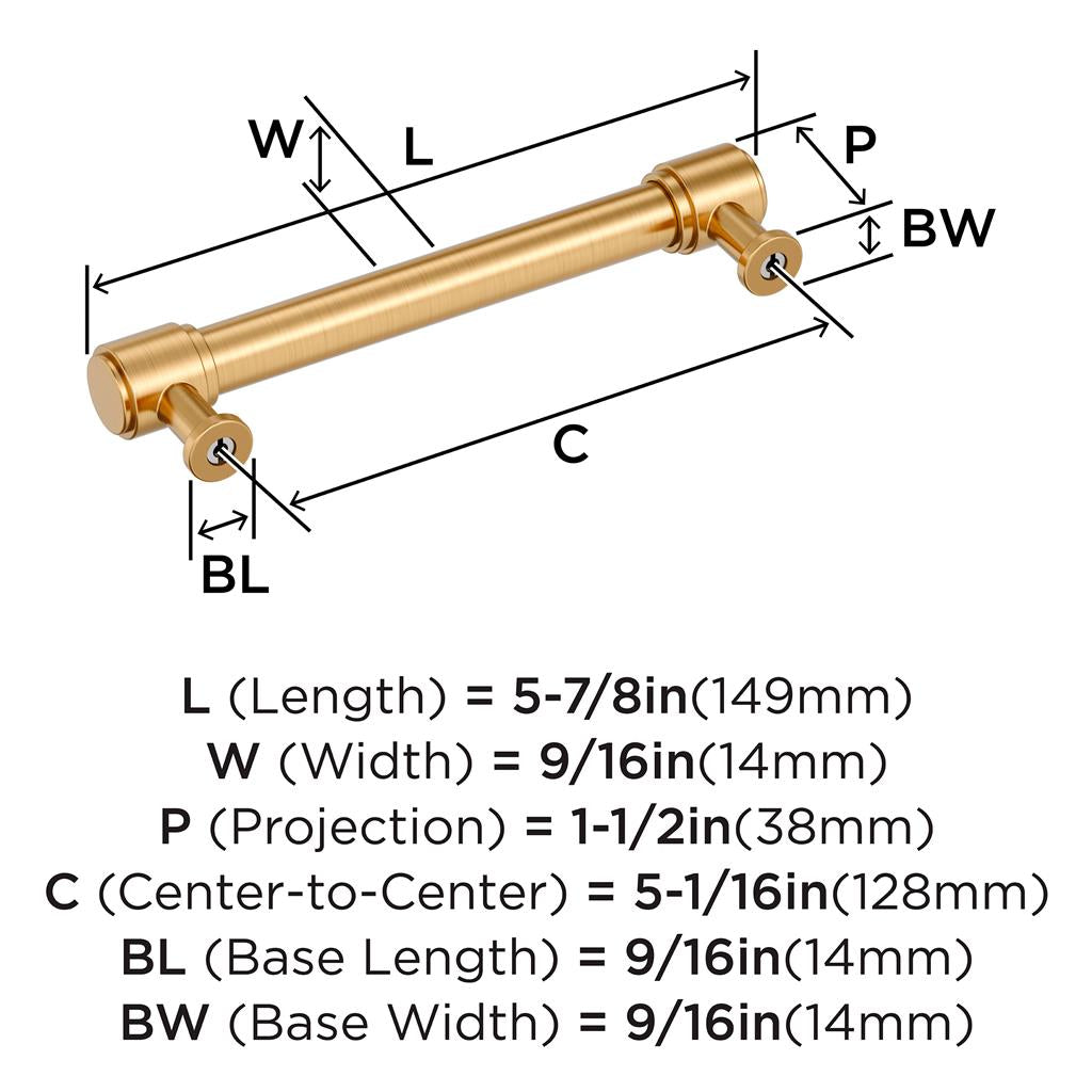 AMEROCK Faircrest Wrapped Bar Handle Pulls in Champagne Bronze (+8 Sizes)