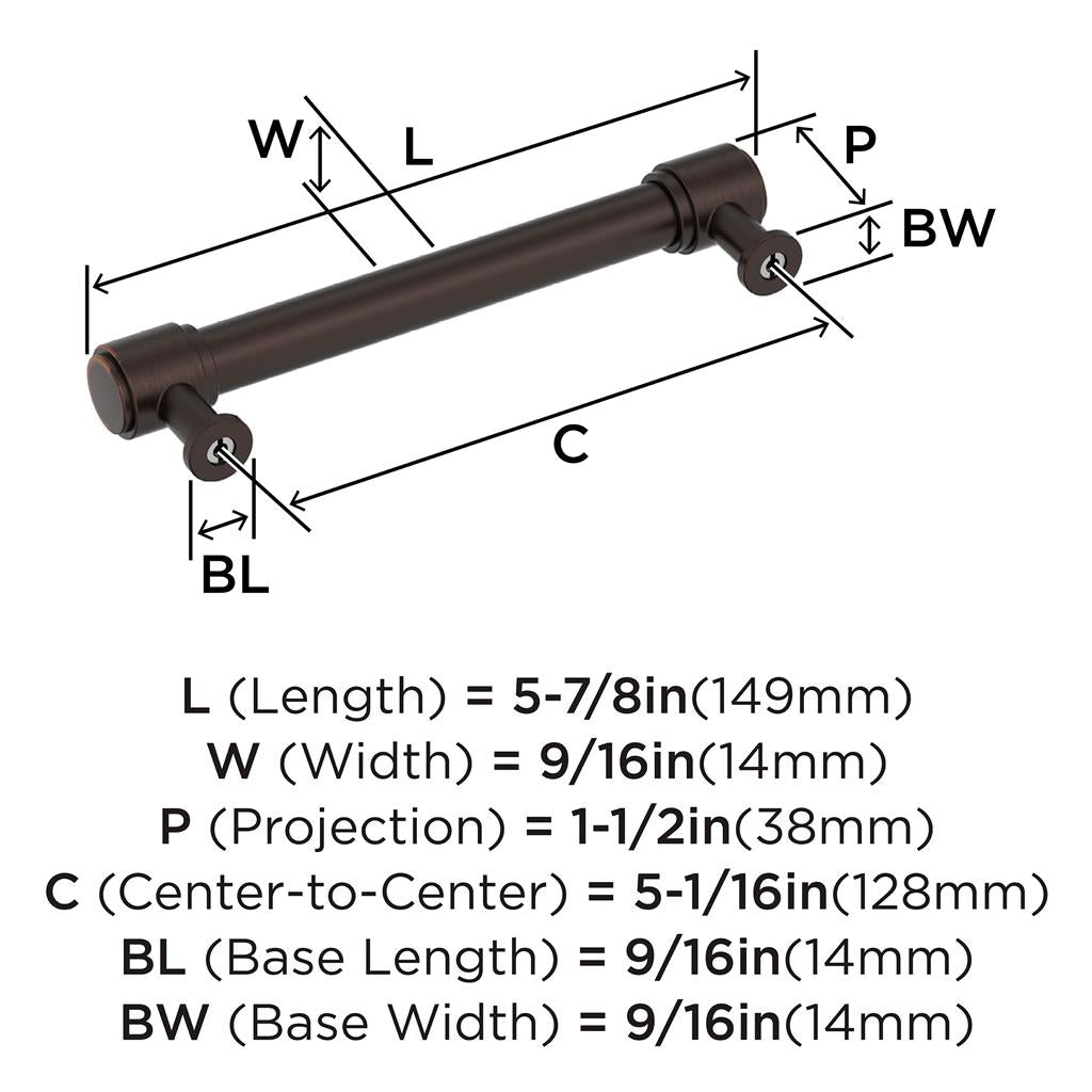 AMEROCK Faircrest Wrapped Bar Handle Pulls in Oil Rubbed Bronze (+8 Sizes)