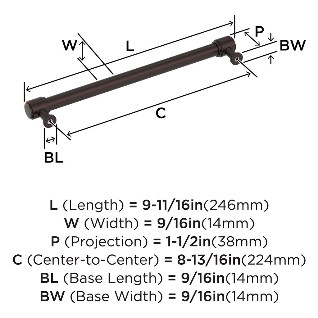 AMEROCK Faircrest Wrapped Bar Handle Pulls in Oil Rubbed Bronze (+8 Sizes)