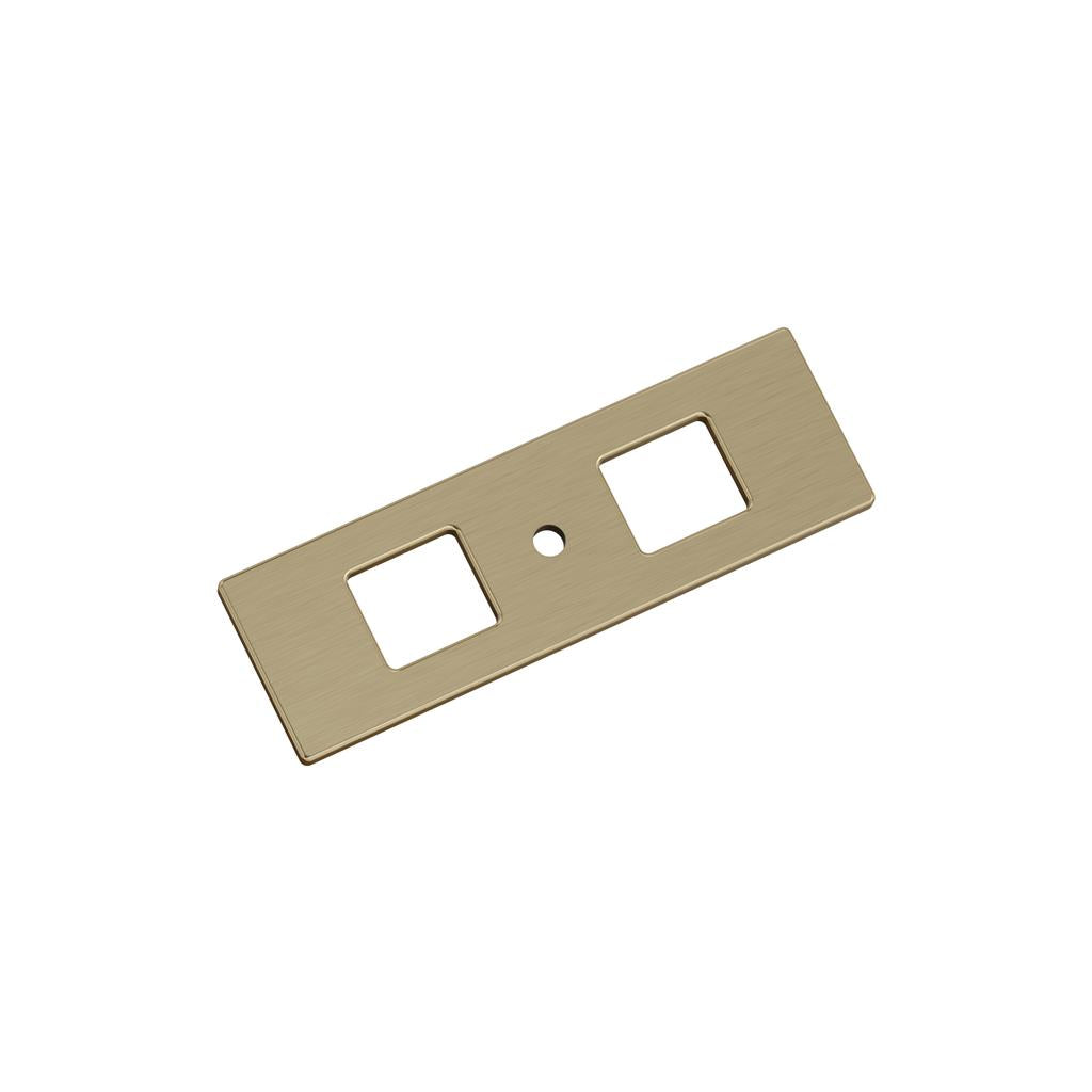 AMEROCK Medora 3-11/16" Rectangle Cabinet Knob Backplate in Golden Champagne
