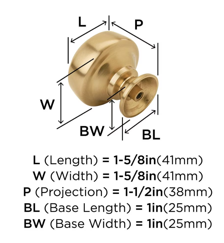 AMEROCK Kane Round Cabinet Knob in Champagne Bronze (+2 Sizes)