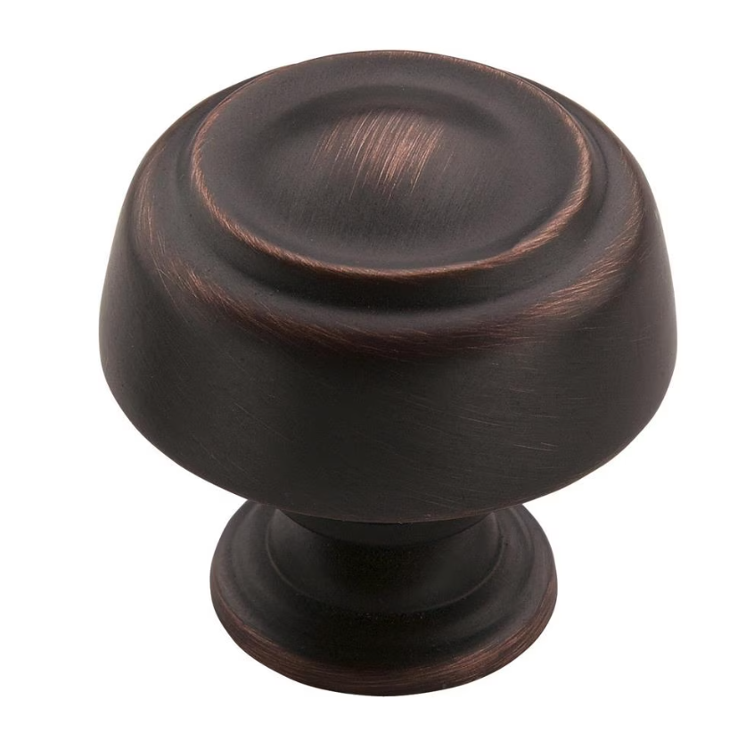 AMEROCK Kane Round Cabinet Knob in Oil Rubbed Bronze (+2 Sizes)