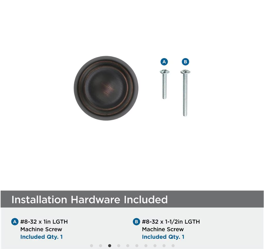 AMEROCK Kane Round Cabinet Knob in Oil Rubbed Bronze (+2 Sizes)