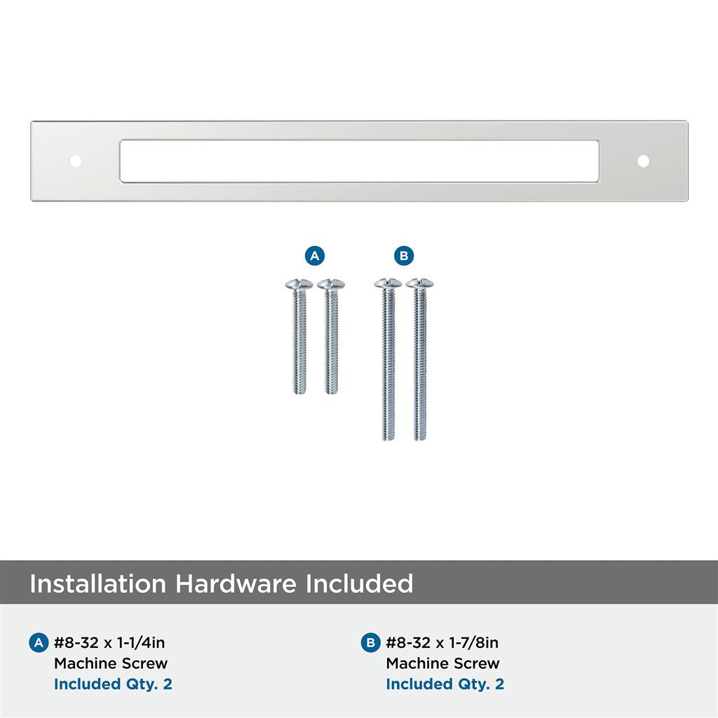 AMEROCK Medora Rectangle Cabinet Handle Backplate in Polished Chrome (+8 Sizes)