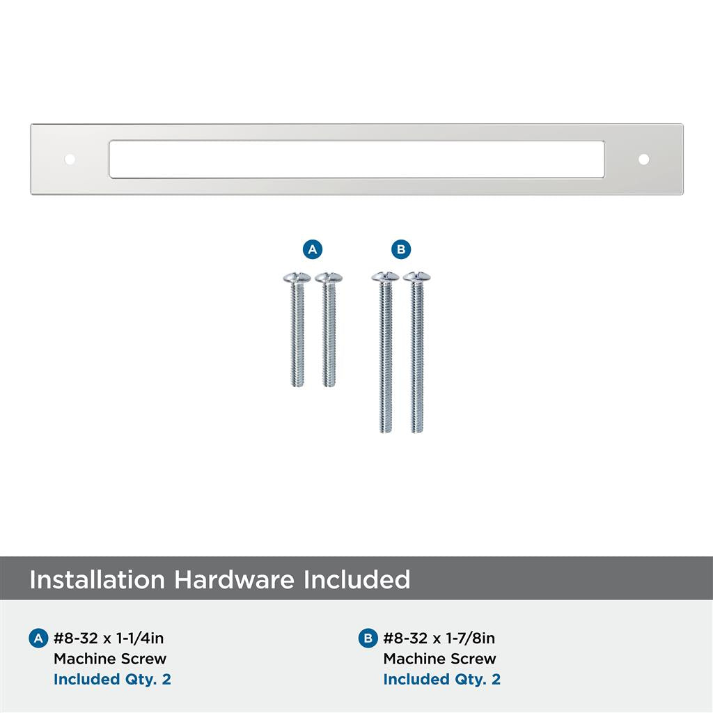 AMEROCK Medora Rectangle Cabinet Handle Backplate in Polished Chrome (+8 Sizes)
