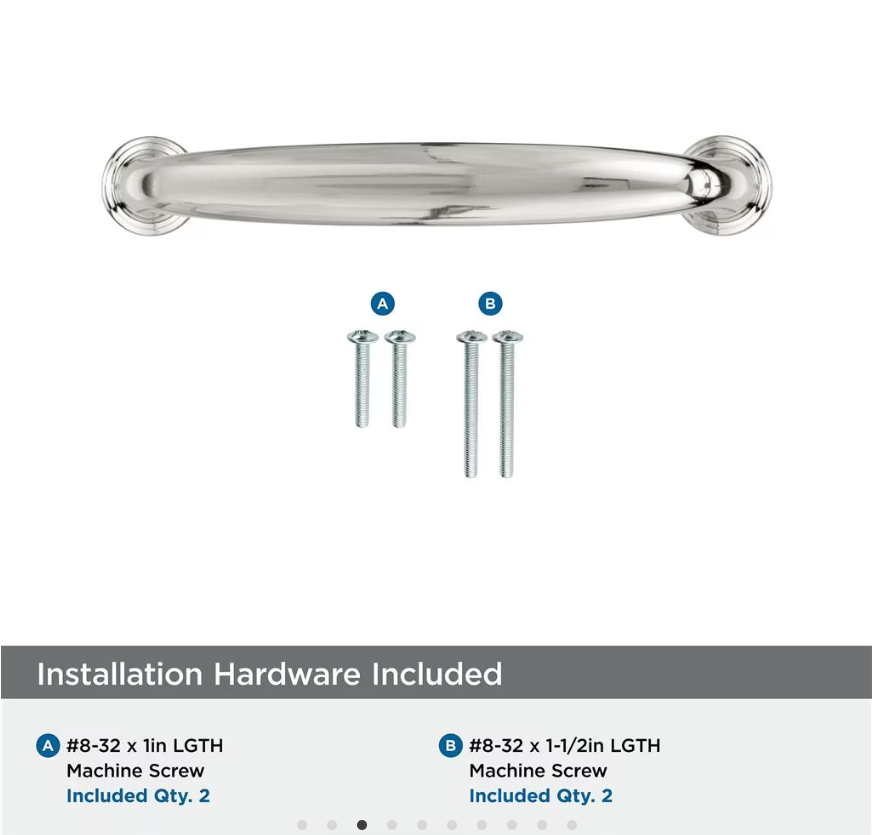 AMEROCK Kane Handle Pulls in Polished Nickel (+8 Sizes)