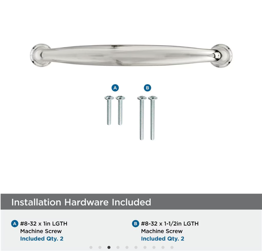 AMEROCK Kane Handle Pulls in Polished Nickel (+8 Sizes)