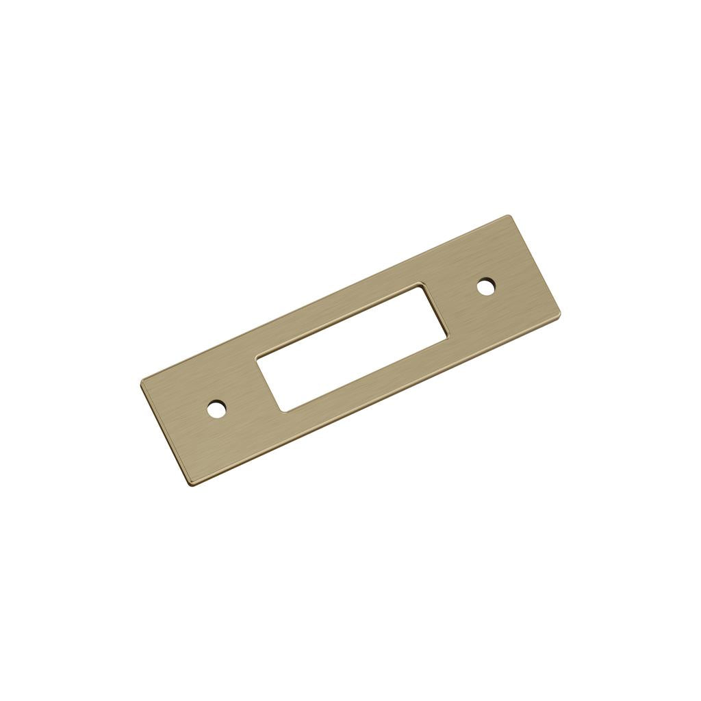 AMEROCK Medora Rectangle Cabinet Handle Backplate in Golden Champagne (+8 Sizes)