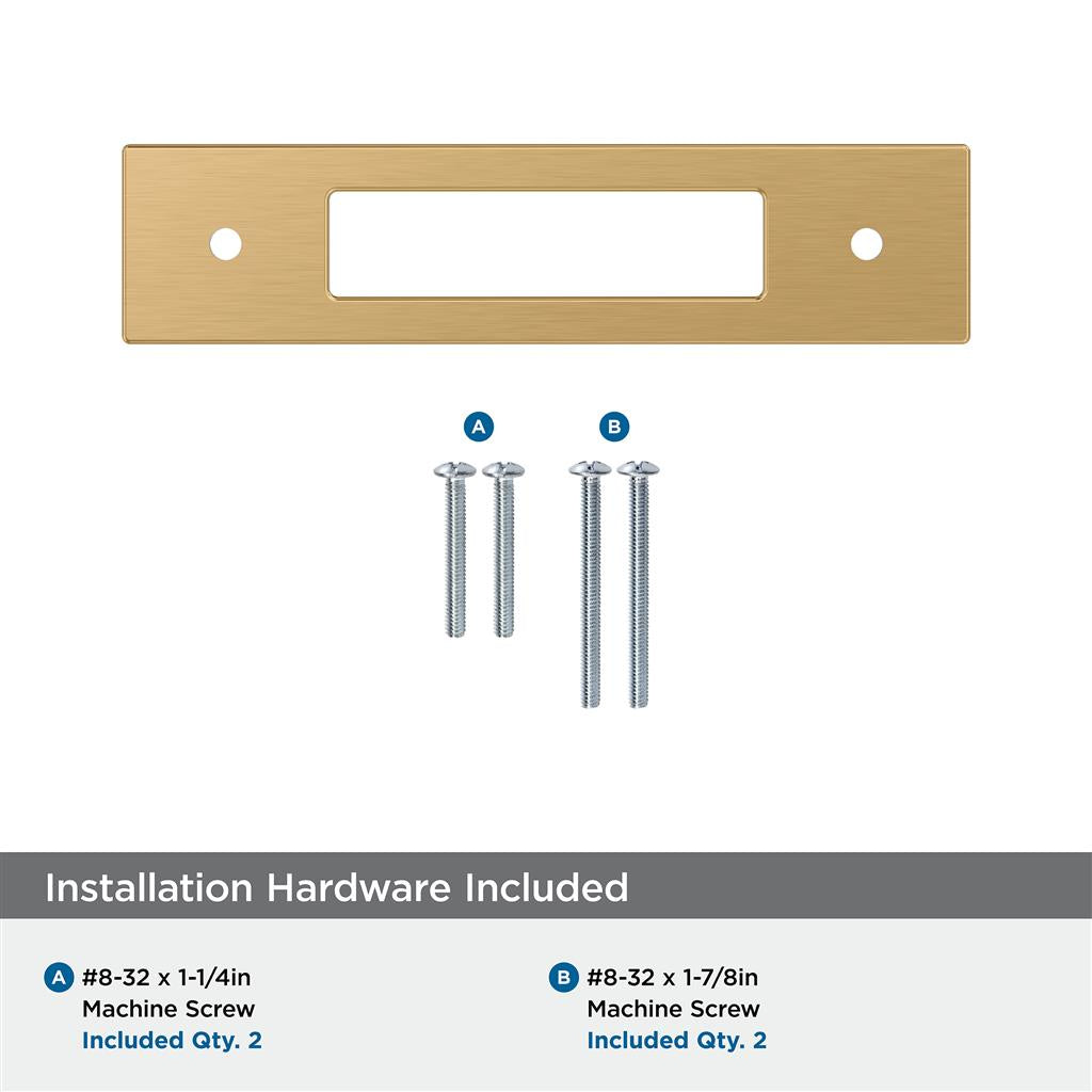 AMEROCK Medora Rectangle Cabinet Handle Backplate in Champagne Bronze (+8 Sizes)