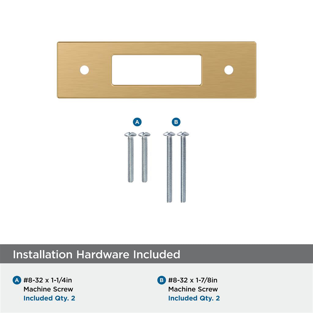 AMEROCK Medora Rectangle Cabinet Handle Backplate in Champagne Bronze (+8 Sizes)