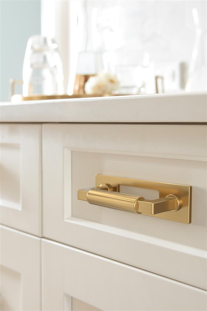 AMEROCK Medora Rectangle Cabinet Handle Backplate in Champagne Bronze (+8 Sizes)