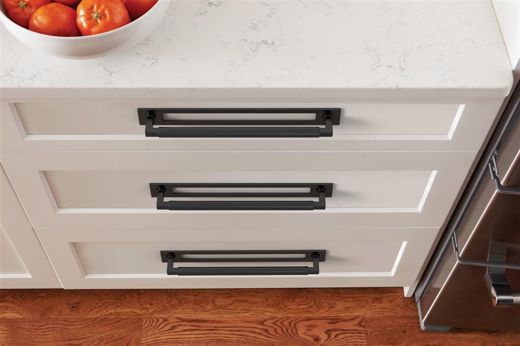 AMEROCK Medora Rectangle Cabinet Handle Backplate in Flat Black (+8 Sizes)