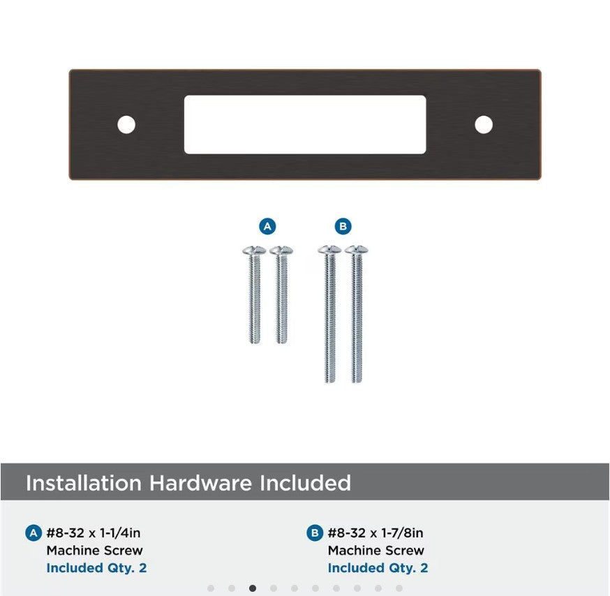 AMEROCK Medora Rectangle Cabinet Handle Backplate in Oil Rubbed Bronze (+8 Sizes)