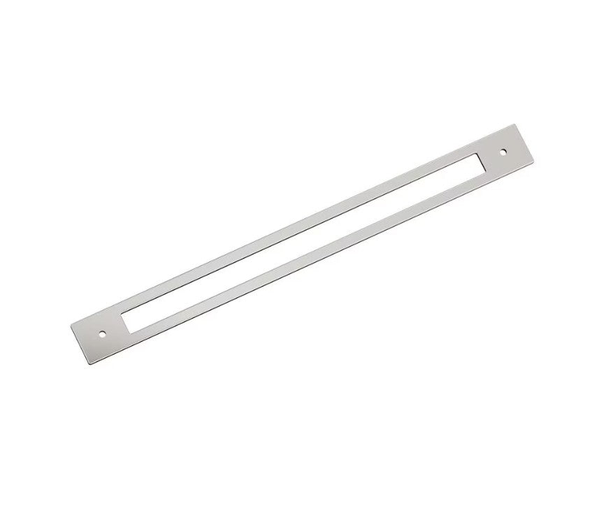 AMEROCK Medora Rectangle Cabinet Handle Backplate in Polished Nickel (+8 Sizes)