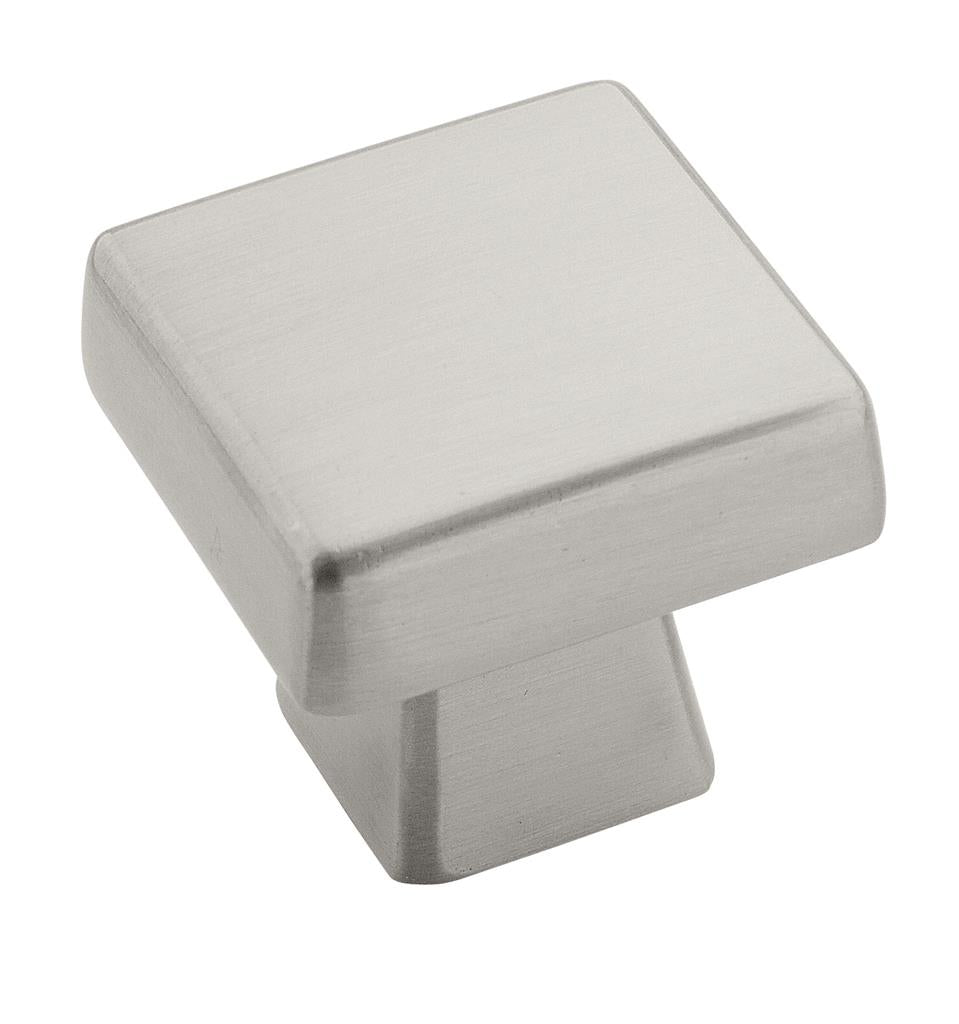 AMEROCK Blackrock Square Cabinet Knob in Satin Nickel (+2 Sizes)