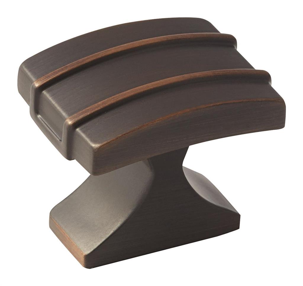 AMEROCK Davenport Rectangle Cabinet Knob in Oil Rubbed Bronze (+2 Sizes)