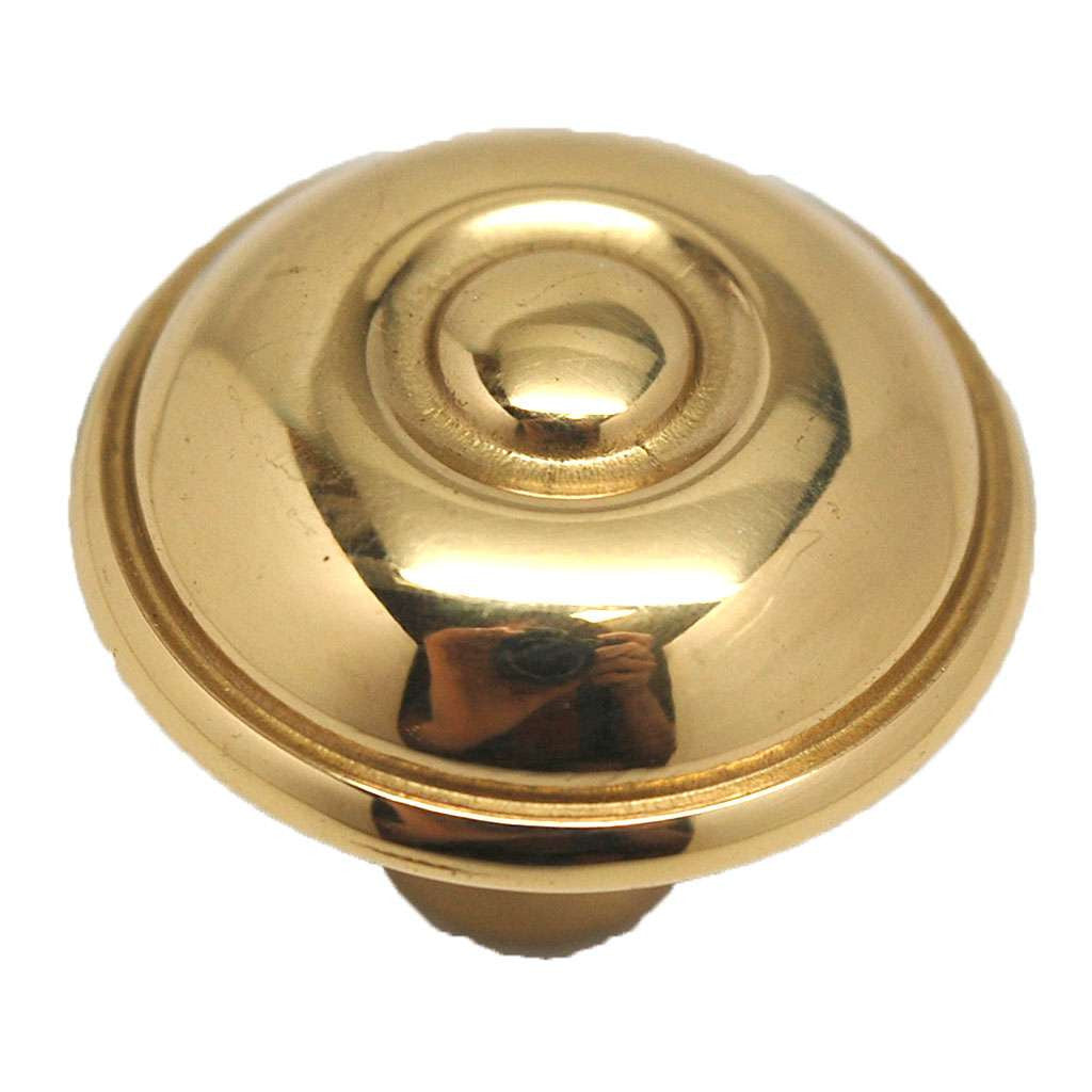 AMEROCK 1-1/4" Diameter Ring Cabinet Knob in Bright Brass B119-B-3