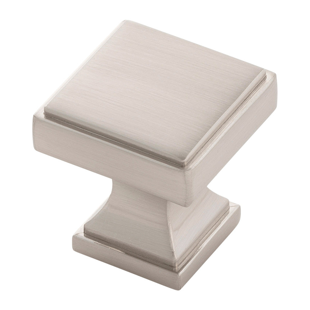 BELWITH KEELER Brownstone Square Cabinet Knob in Satin Nickel (+2 Sizes)