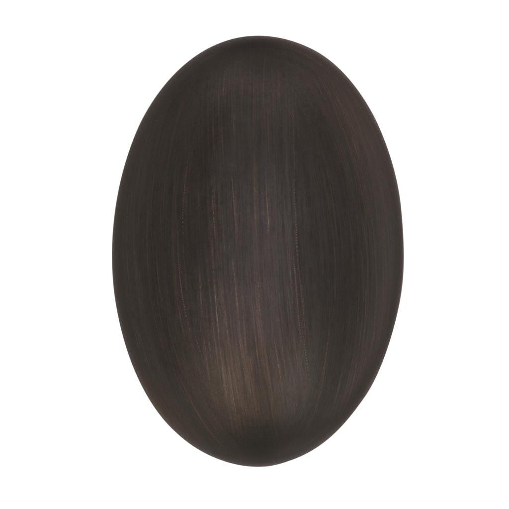 Oil Rubbed Bronze Oval Cabinet Knob from Amerock's Vaile Collection BP53014ORB Top View