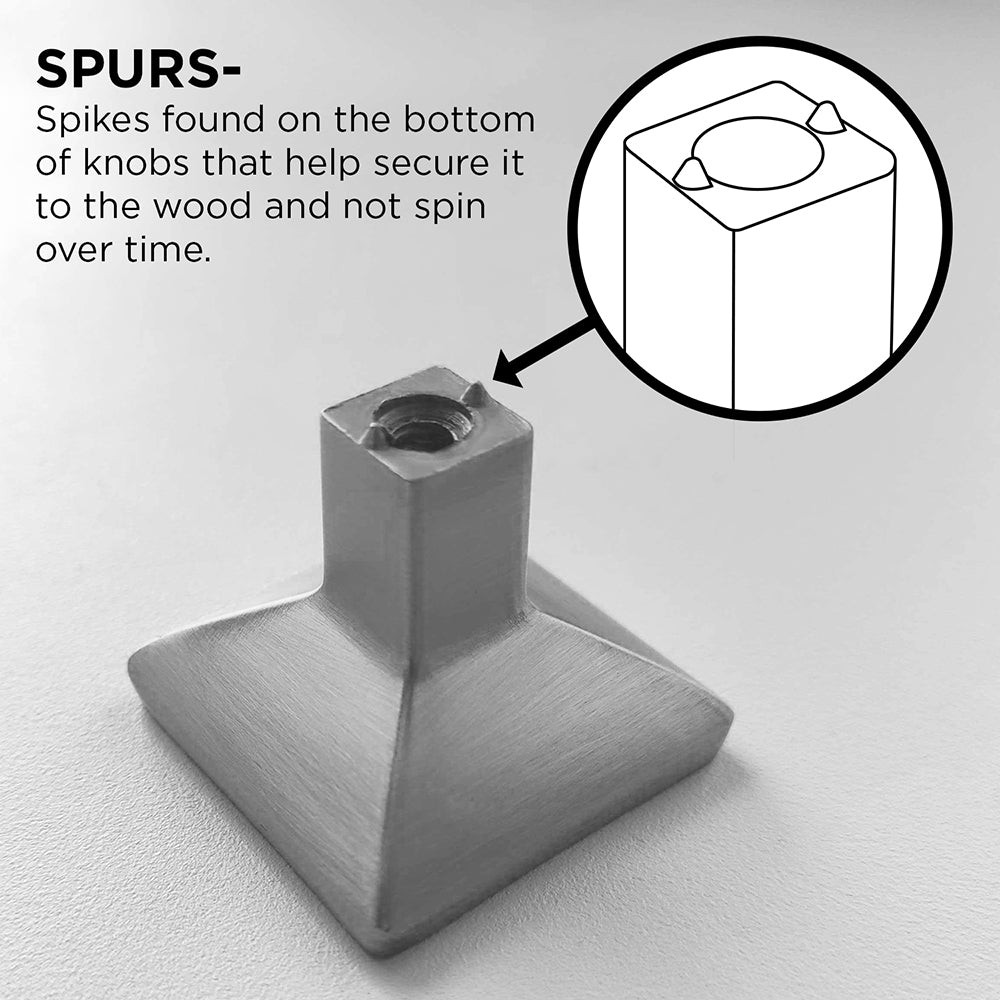 BELWITH KEELER Sandrine Square Cabinet Knob in Black Mist