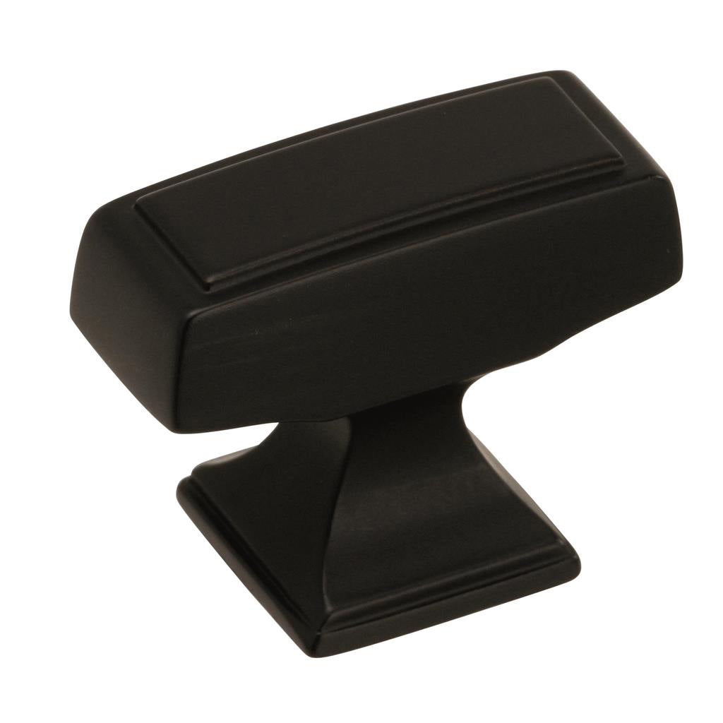 AMEROCK Mulholland Rectangle Cabinet Knob in Black Bronze (+2 Sizes)