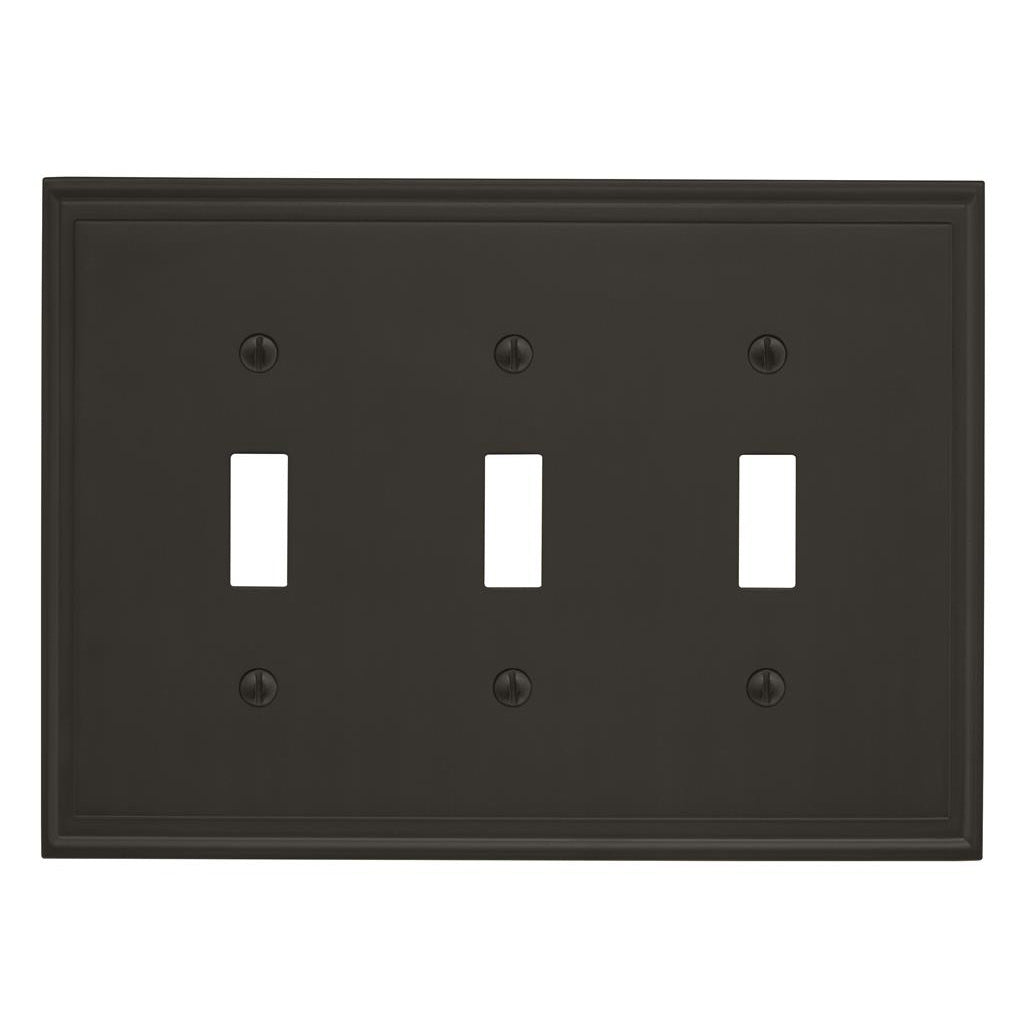 AMEROCK Mulholland Toggle Switch Wall Plate in Black Bronze (+3 Styles)