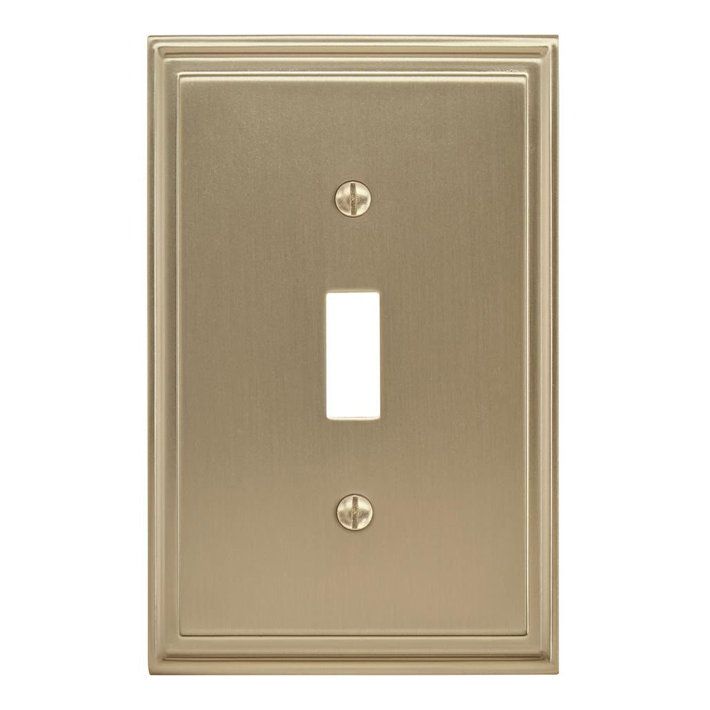 AMEROCK Mulholland Toggle Switch Wall Plate in Golden Champagne (+3 Styles)