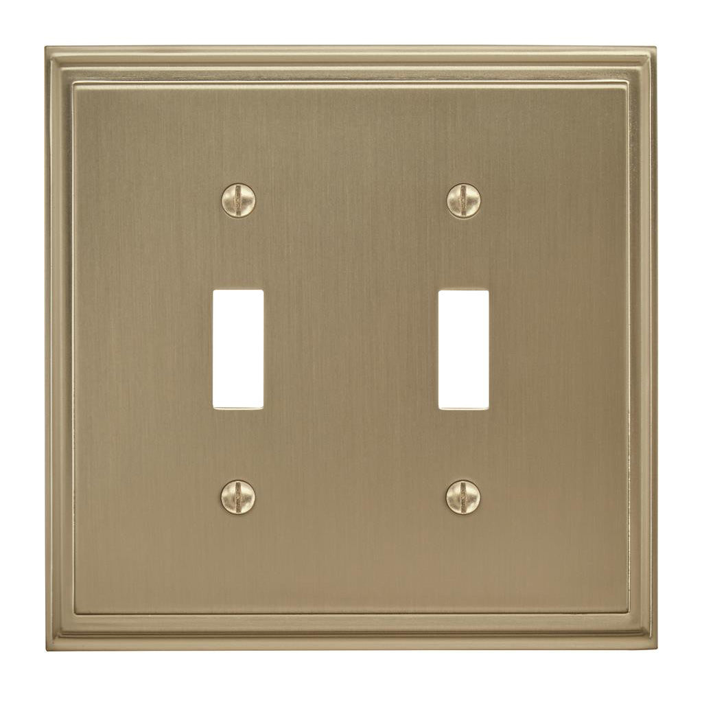 AMEROCK Mulholland Toggle Switch Wall Plate in Golden Champagne (+3 Styles)