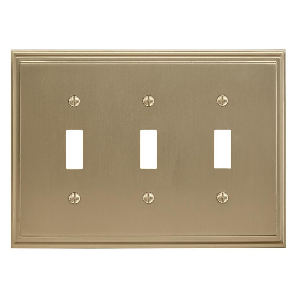 AMEROCK Mulholland Toggle Switch Wall Plate in Golden Champagne (+3 Styles)