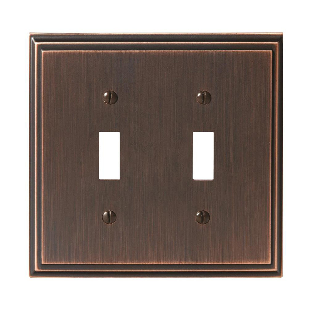 AMEROCK Mulholland Toggle Switch Wall Plate in Oil Rubbed Bronze (+3 Styles)