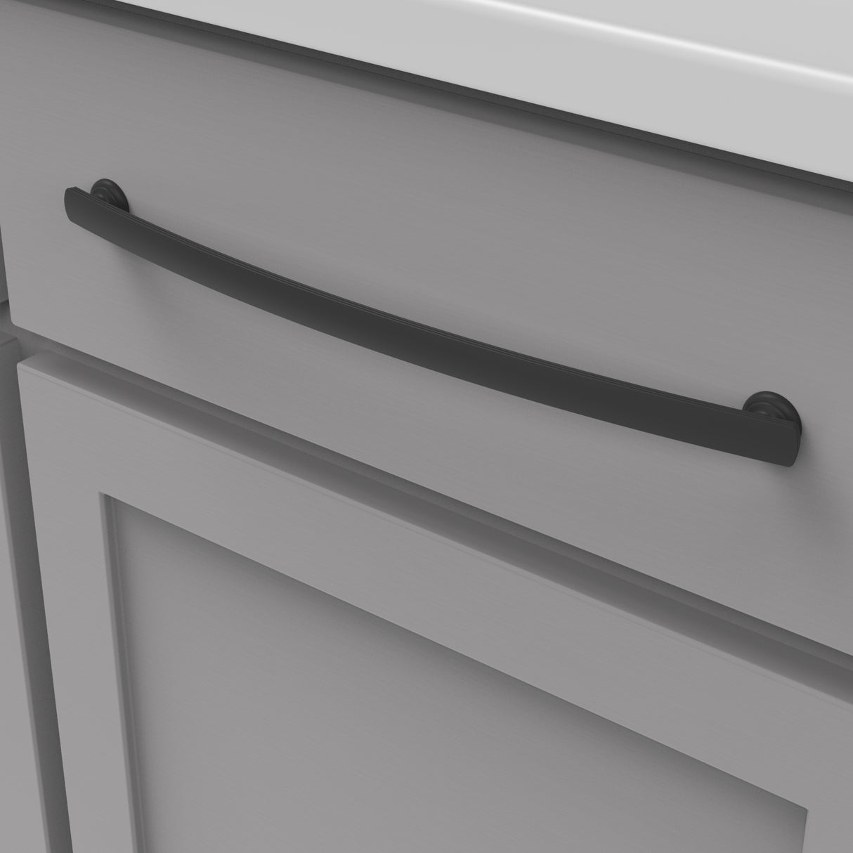 HICKORY American Diner Handle Cabinet Pulls in Matte Black (+7 Sizes)