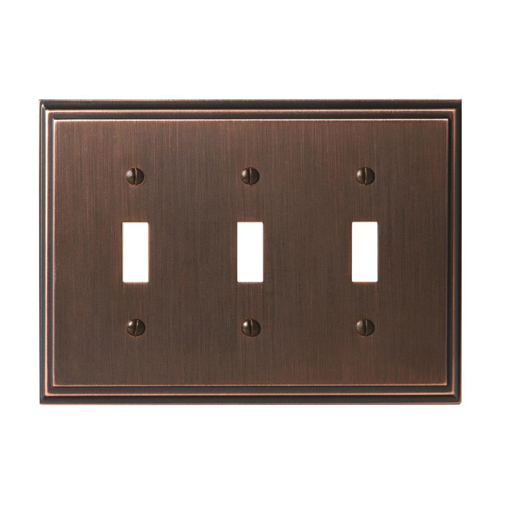AMEROCK Mulholland Toggle Switch Wall Plate in Oil Rubbed Bronze (+3 Styles)