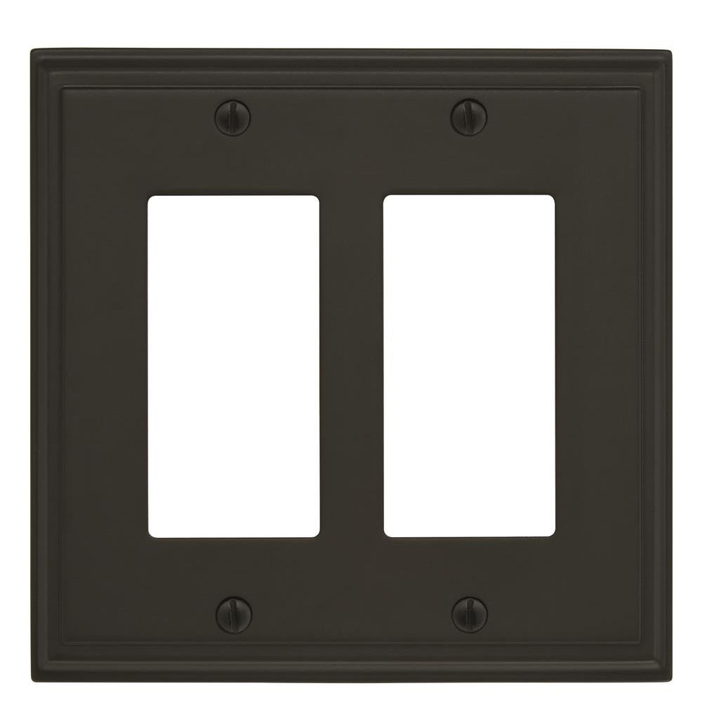 AMEROCK Mulholland GFI Rocker Wall Plate in Black Bronze (+3 Styles)