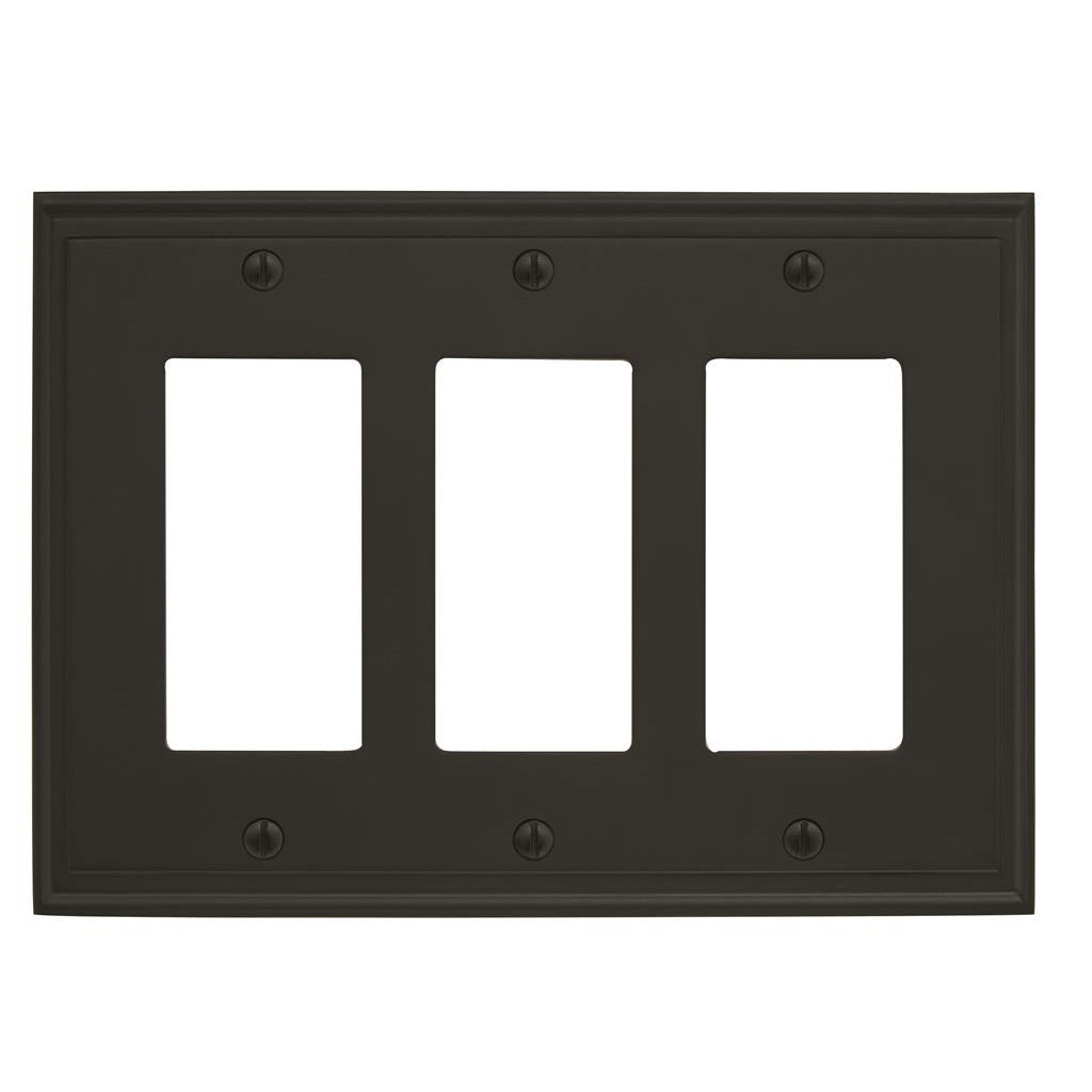 AMEROCK Mulholland GFI Rocker Wall Plate in Black Bronze (+3 Styles)