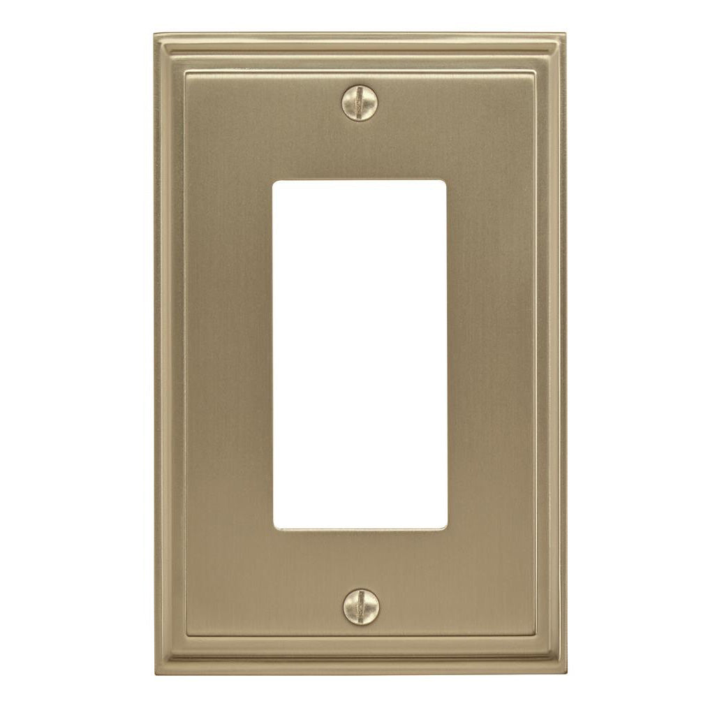 AMEROCK Mulholland GFI Rocker Wall Plate in Golden Champagne (+3 Styles)