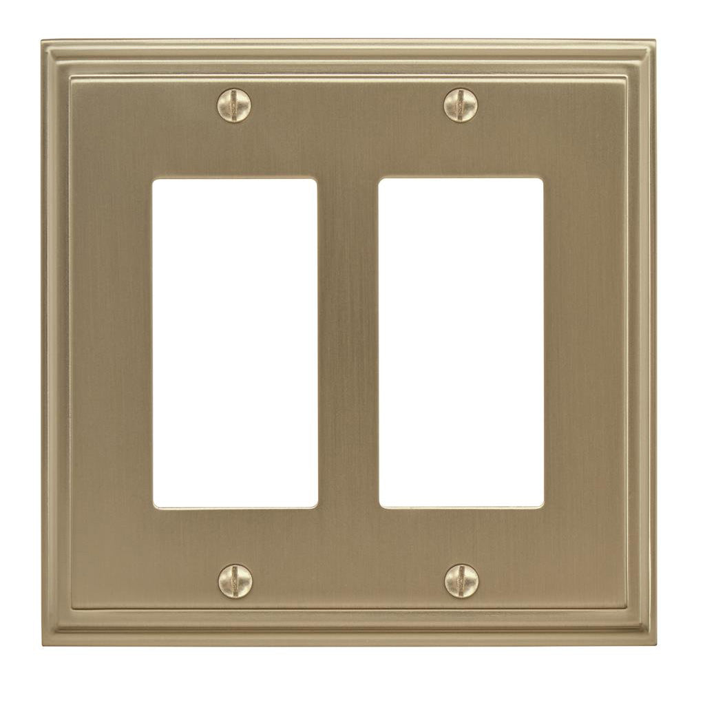 AMEROCK Mulholland GFI Rocker Wall Plate in Golden Champagne (+3 Styles)