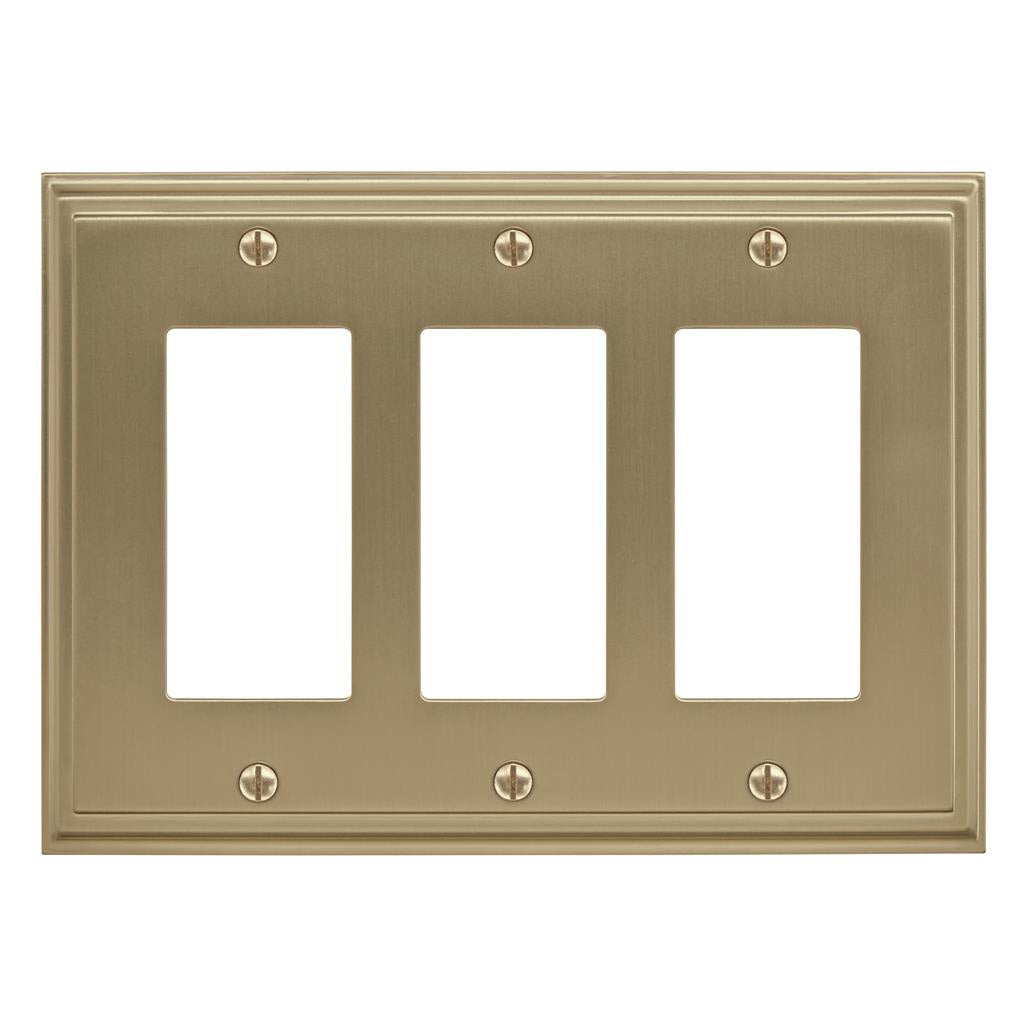 AMEROCK Mulholland GFI Rocker Wall Plate in Golden Champagne (+3 Styles)